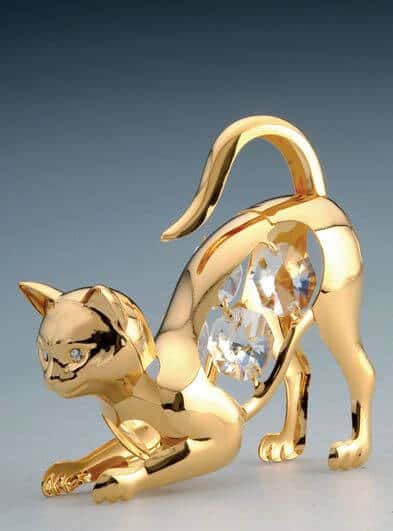 Crystal cat figurine