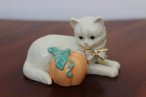 Porcelain cat figurine