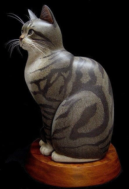 Detailed cat figurine