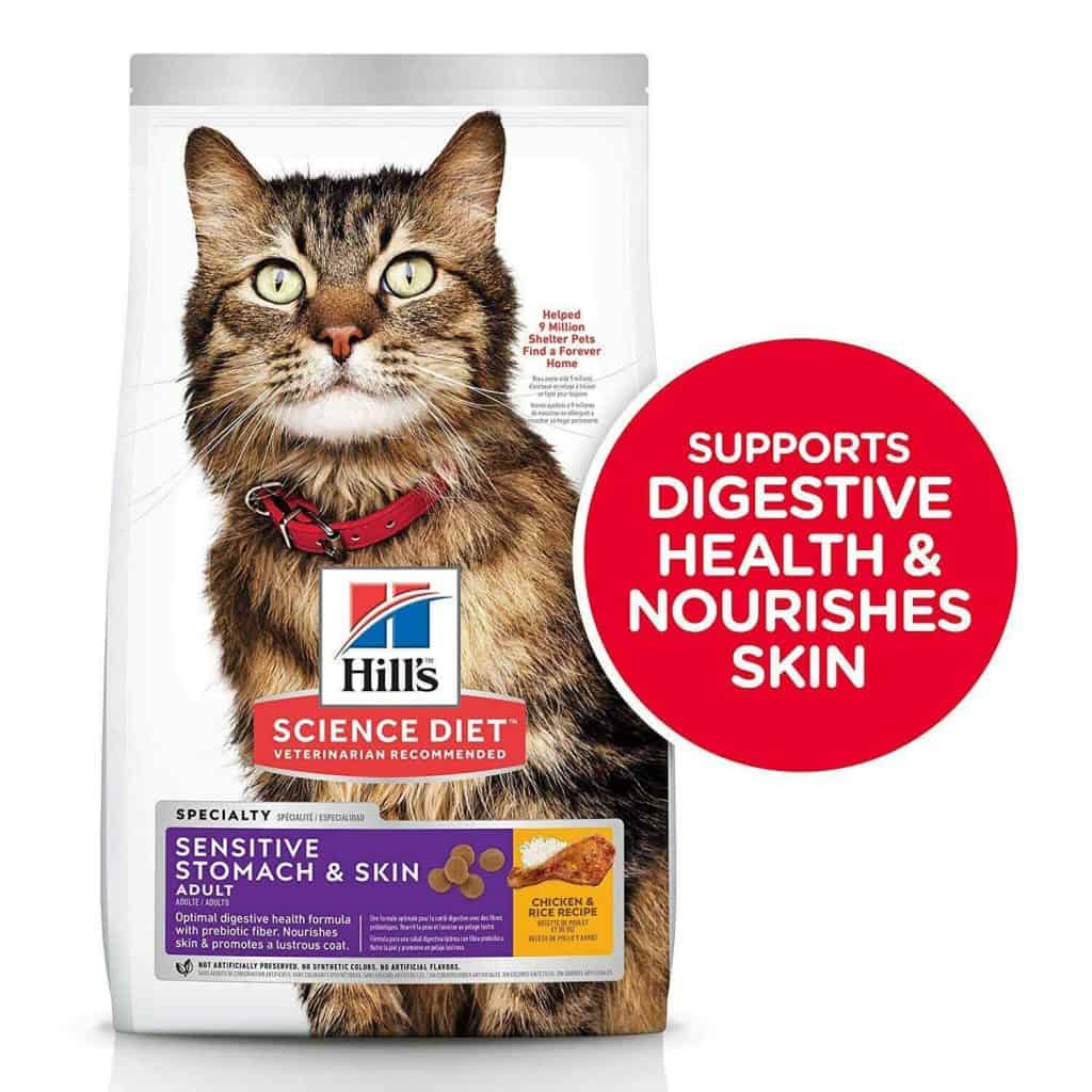 Hill's Science Diet Dry Cat Food, Adult, Sensitive Stomach & Skin