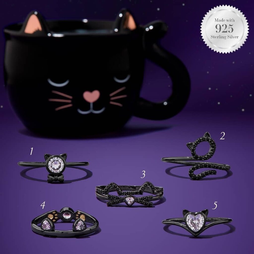 Black Cat Ring Collection