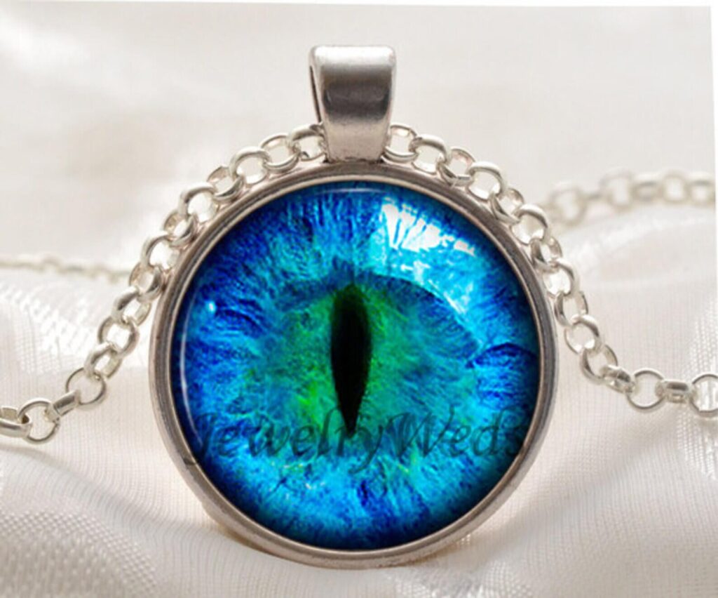Blue Cat Eye Necklace