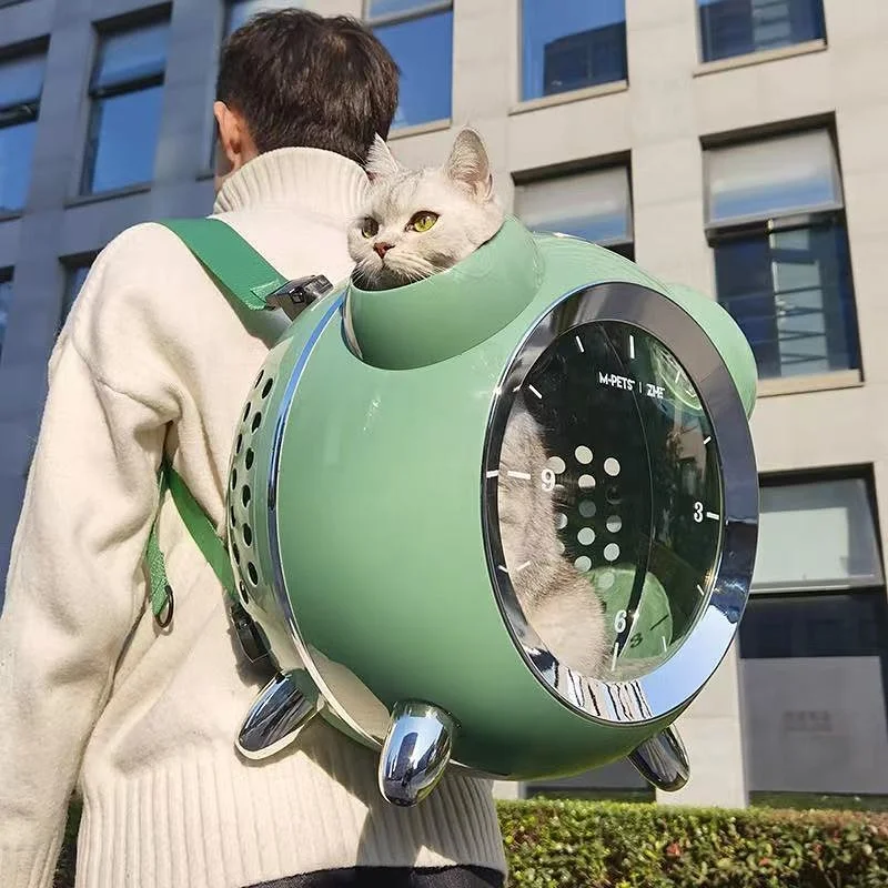 Alarm Clock Style Cat Backpack Carrier