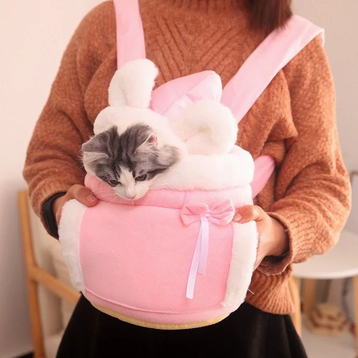 Handmade Fleece-Lined Cat Carrier