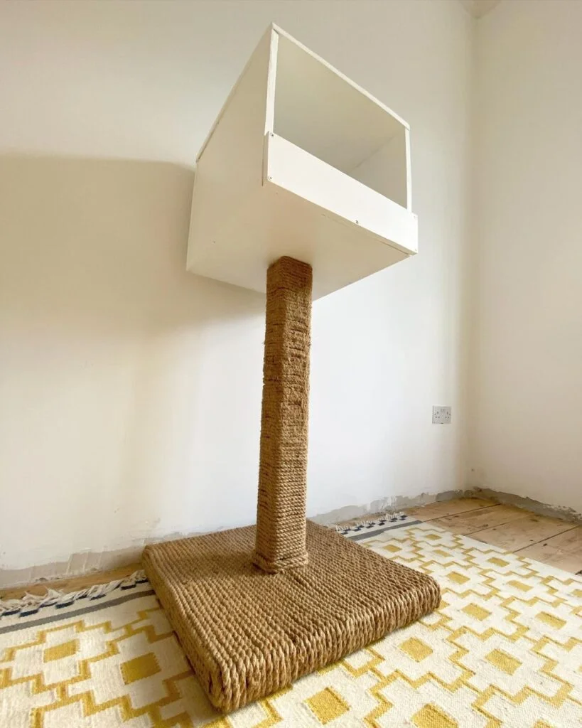 Wooden Cat Tree with Scratching Post