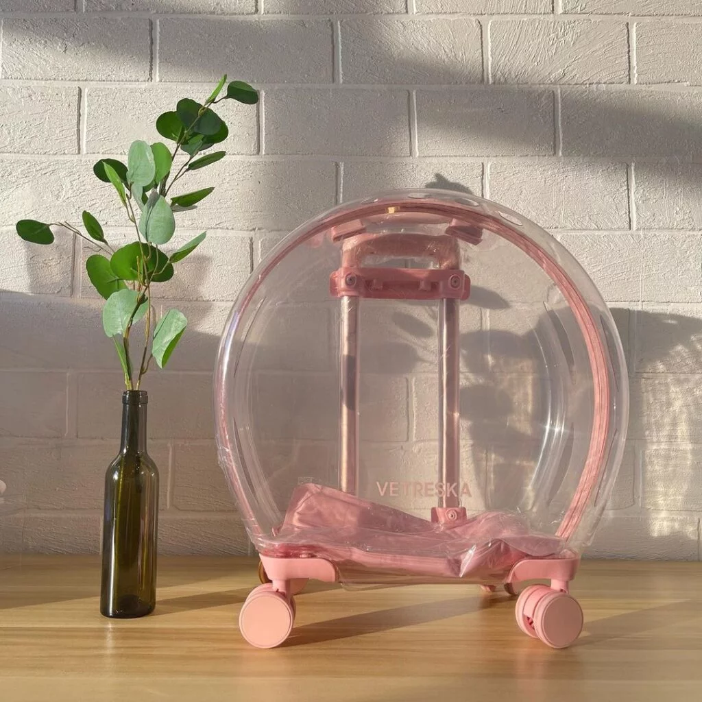 Wheeled Transparent Cat Carrier